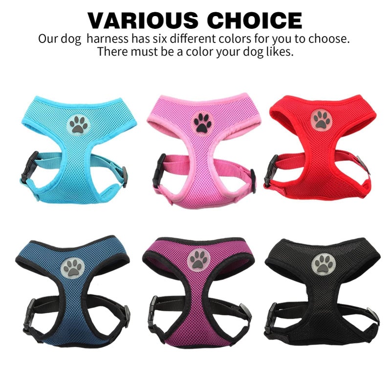 BINGPET No Pull Dog Harness Medium Sized Dog,Breathable Mesh Puppy Cat Harnesses,Adjustable Escape Proof Pet Outdoor Harnesses,Soft & Lightweight Small Dog Harness for Training and Walking,Pink, M - Image 4